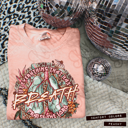 Everything that has Breath Praise the Lord Fierce Faith Collab Design Sublimation Design PNG Digital Download Printable Cute Pink Leopard Floral