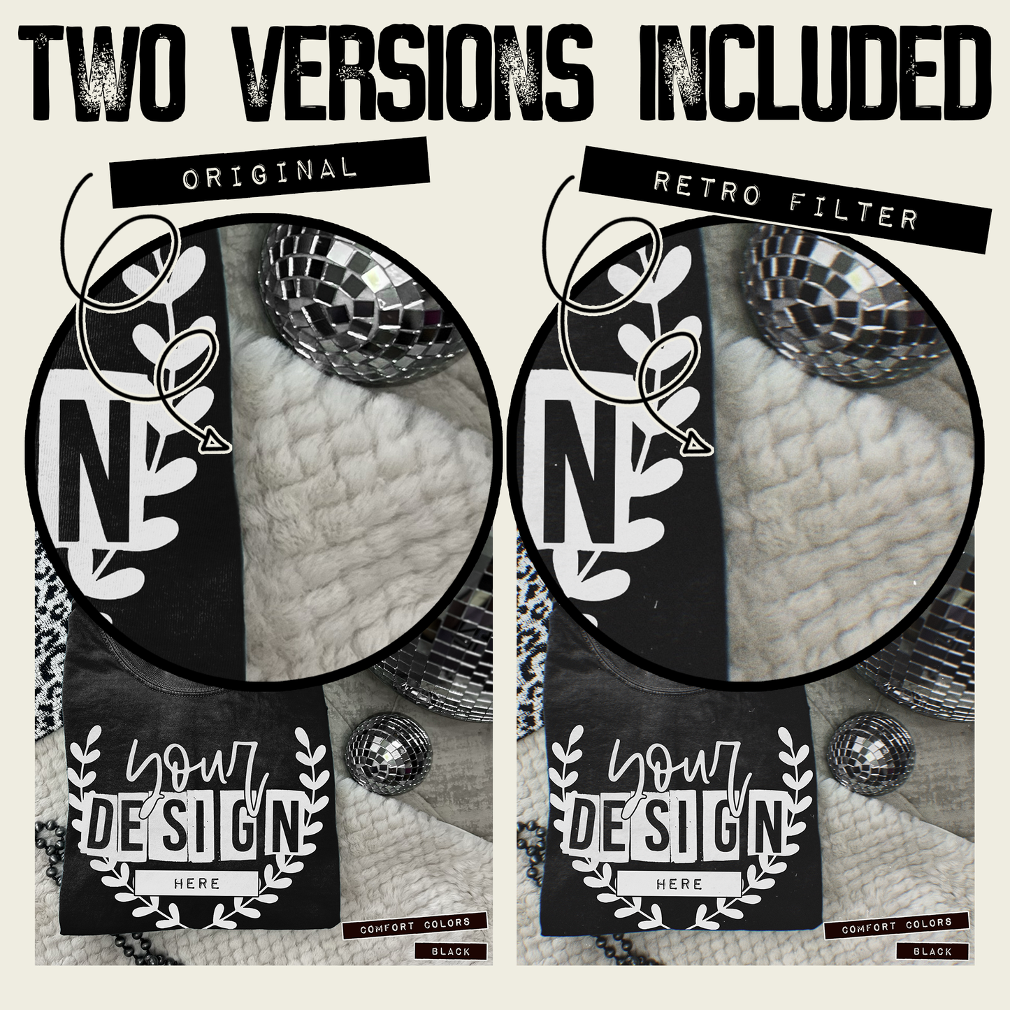 Comfort Colors Black High Quality PSD File with Smart Object Mock-up