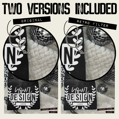 Comfort Colors Black High Quality PSD File with Smart Object Mock-up