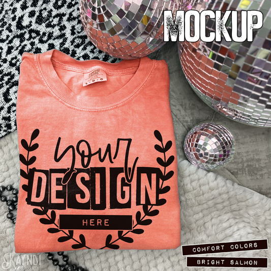 Comfort Colors Bright Salmon High Quality JPG File Mock-up