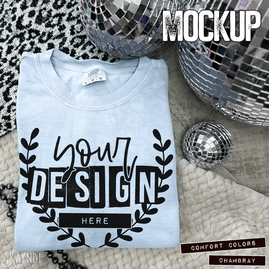 Comfort Colors Chambray High Quality JPG File Mock-up