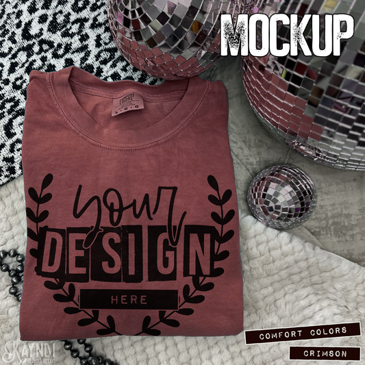 Comfort Colors Crimson High Quality JPG File Mock-up