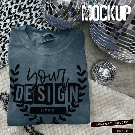 Comfort Colors Denim High Quality JPG File Mock-up