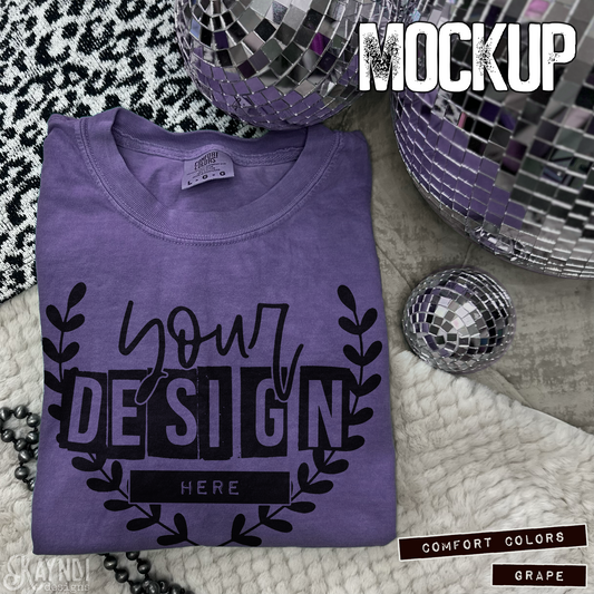 Comfort Colors Grape High Quality JPG File Mock-up