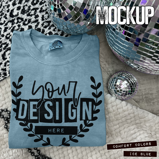 Comfort Colors Ice Blue High Quality JPG File Mock-up