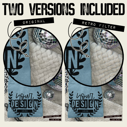 Comfort Colors Ice Blue High Quality PSD File with Smart Object Mock-up