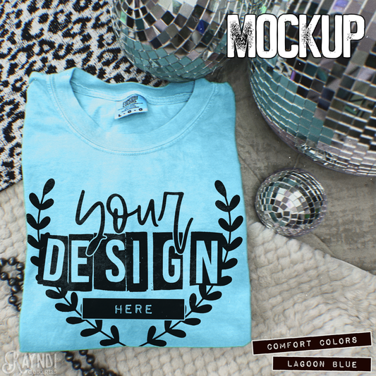 Comfort Colors Lagoon Blue High Quality JPG File Mock-up