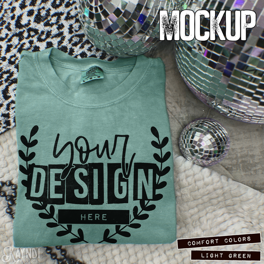 Comfort Colors Light Green High Quality JPG File Mock-up