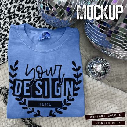 Comfort Colors Mystic Blue High Quality JPG File Mock-up