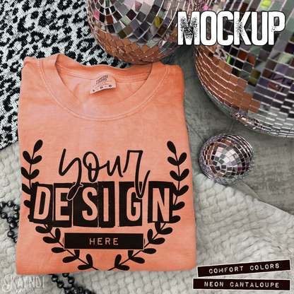 Comfort Colors Neon Cantaloupe High Quality JPG File Mock-up