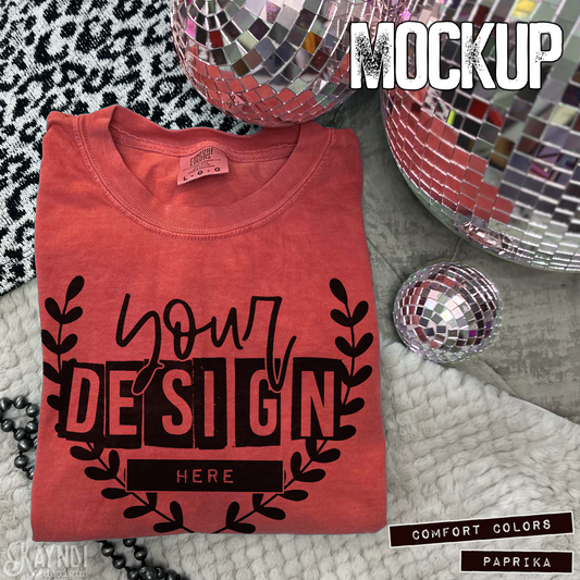 Comfort Colors Paprika High Quality JPG File Mock-up