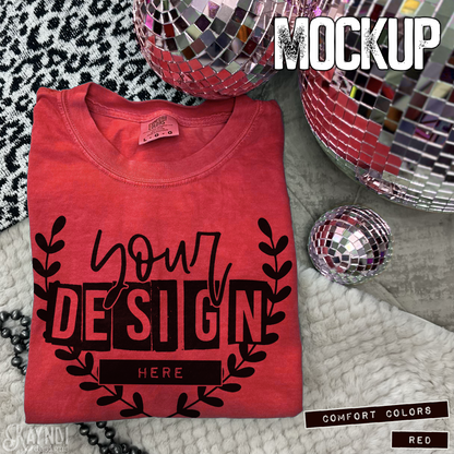 Comfort Colors Red High Quality JPG File Mock-up