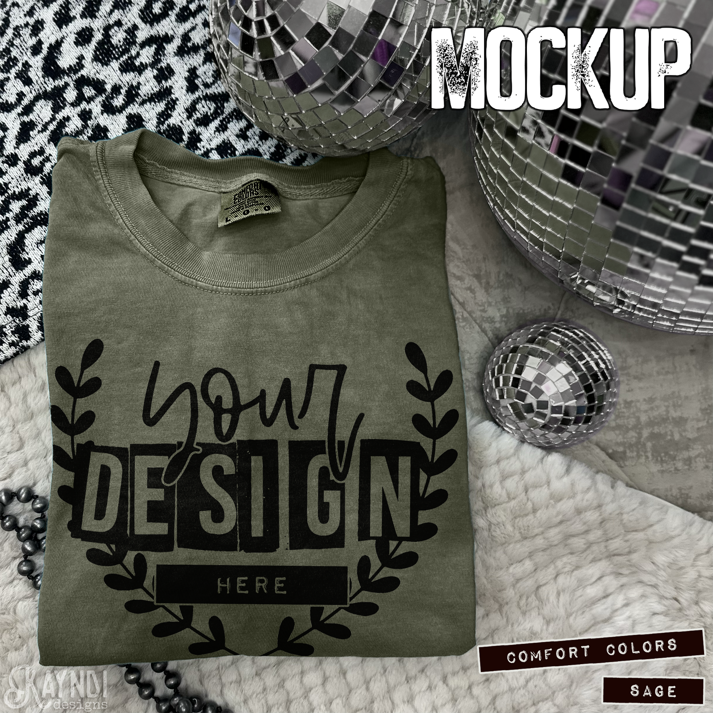 Comfort Colors Sage High Quality JPG File Mock-up