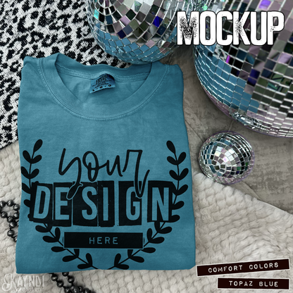 Comfort Colors Topaz Blue High Quality JPG File Mock-up