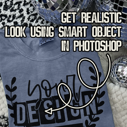 Comfort Colors Washed Denim High Quality PSD File with Smart Object Mock-up