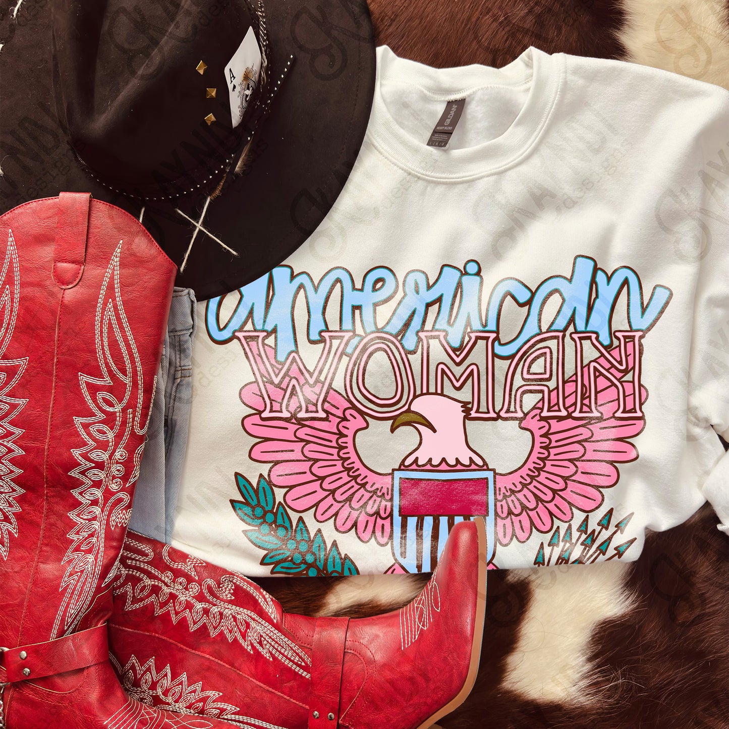 American Woman Design PNG Digital Download Sublimation DTF Print Ready