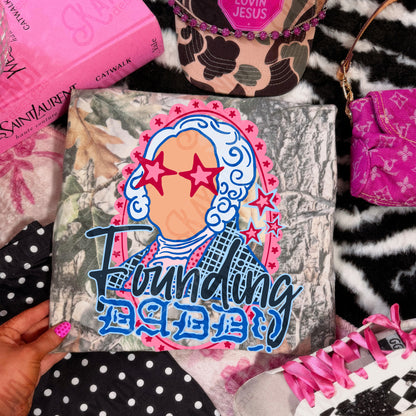 Founding Daddy Star Eyes Design PNG Digital Download Sublimation DTF Print Ready