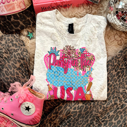 Party in the USA Design PNG Digital Download Sublimation DTF Print Ready