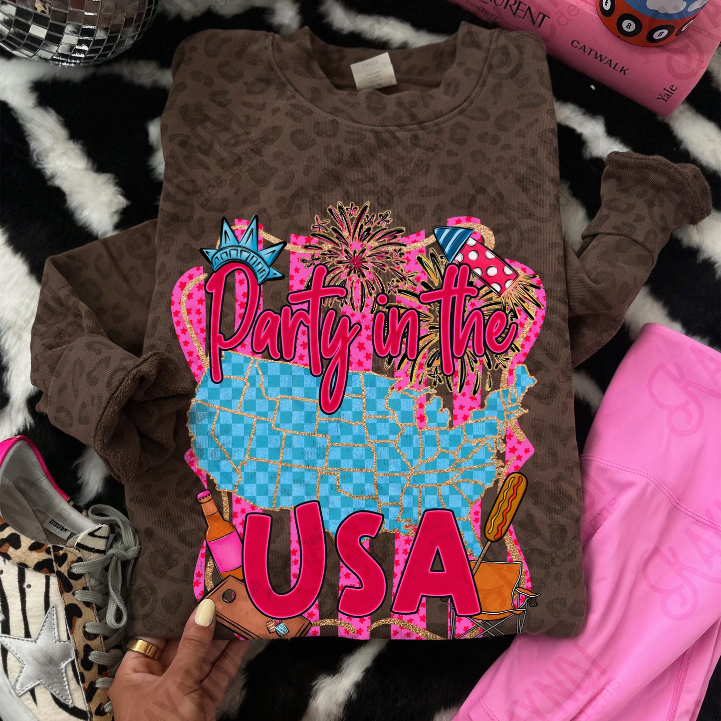 Party in the USA Design PNG Digital Download Sublimation DTF Print Ready