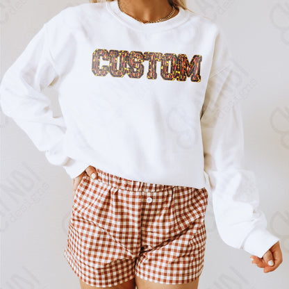 Custom Nickname Team Sports Design Sublimation Design PNG Digital Download Printable Tortoise Shell Gold Glitter Brushstrokes Mascot School Football Teacher Cheerleader Mama Mini