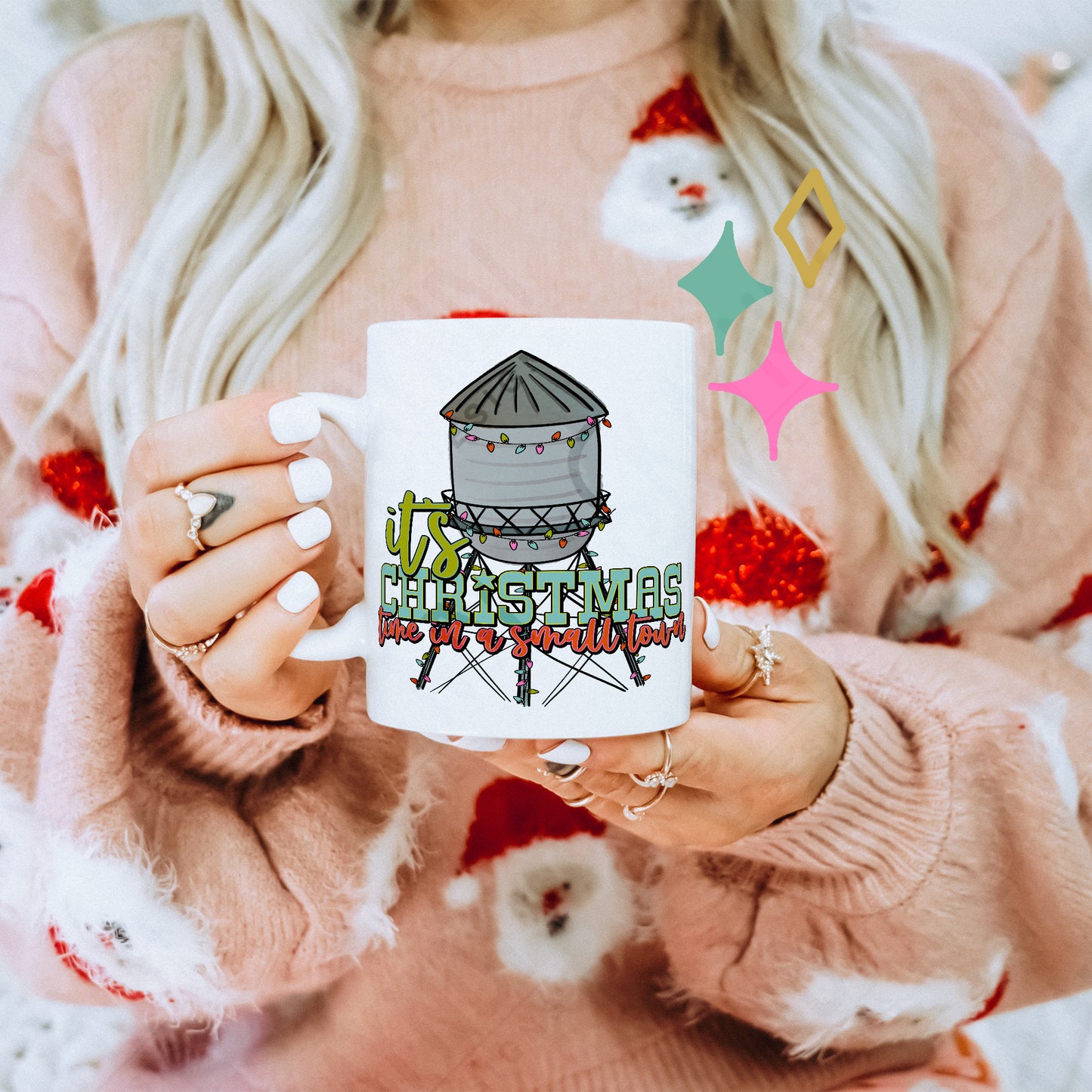 Its Christmas Time in a Small Town Design PNG Digital Download Printable