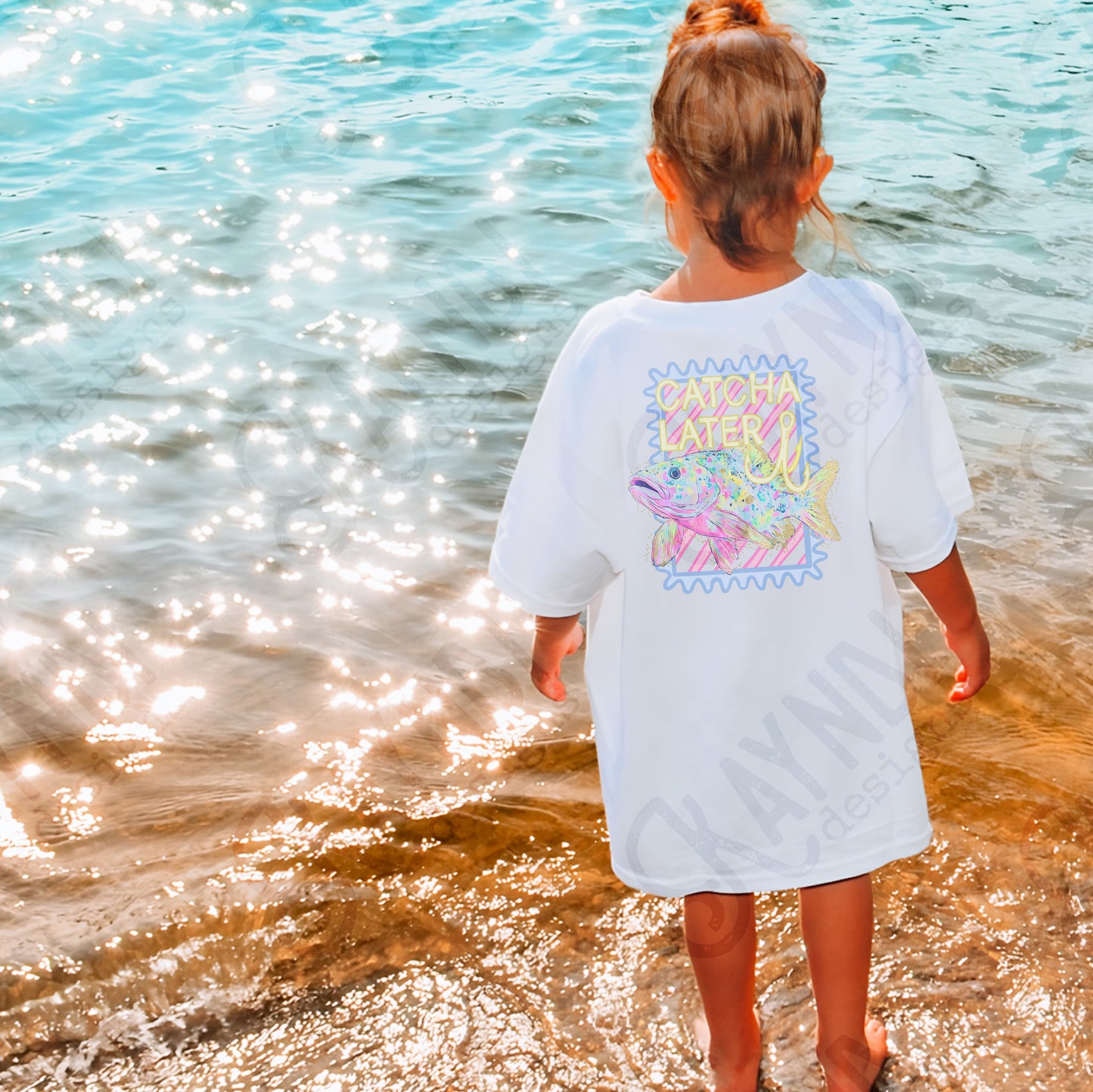 Catcha Later PNG Digital Download Sublimation DTF Print Pastel Fishing Preppy Southern
