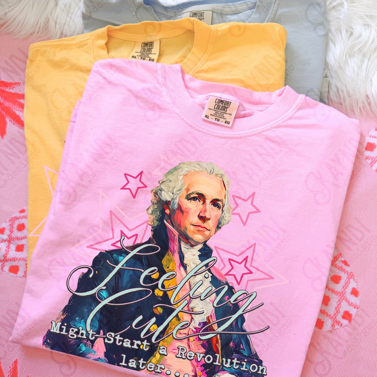 Feelin' Cute Might Start a Revolution Later PNG Digital Download Sublimation DTF Print Stars Patriotic
