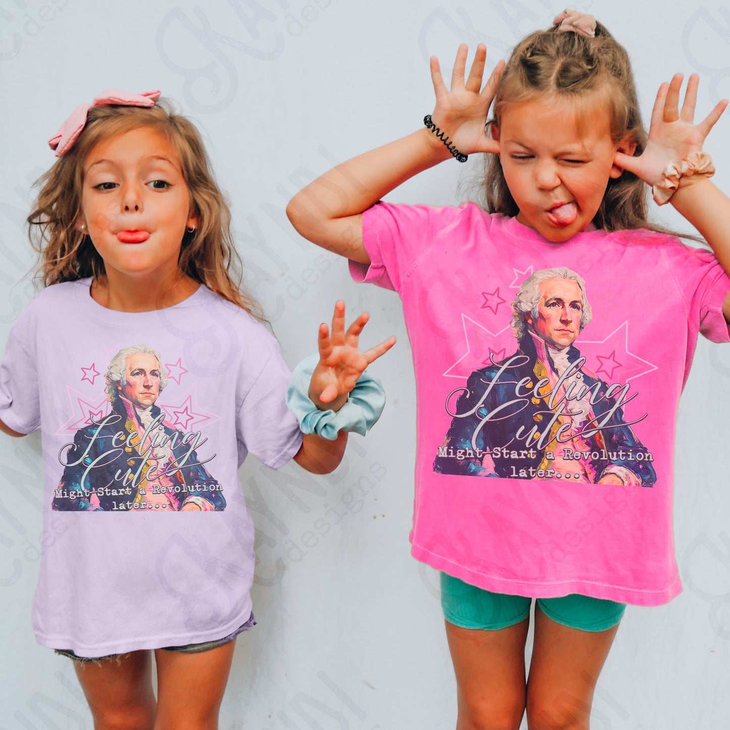 Feelin' Cute Might Start a Revolution Later PNG Digital Download Sublimation DTF Print Stars Patriotic