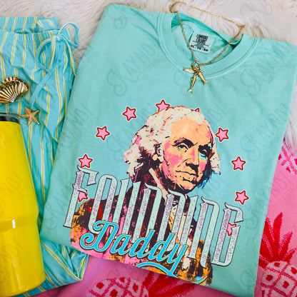 Founding Daddy PNG Digital Download Sublimation DTF Print Dad Patriotic Stars
