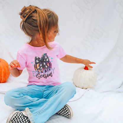 Spooky Season Design PNG Digital Download Printable Halloween Trick or Treat Design Grunge Rock Band Coquette Bow Disco Pumpkin Ghosts