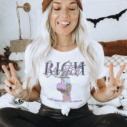 Oops Wrong Spell Witch Sublimation Design PNG Digital Download Printable Halloween Sassy Witch