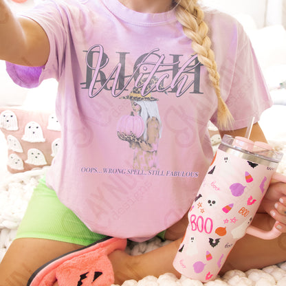 Oops Wrong Spell Witch Sublimation Design PNG Digital Download Printable Halloween Sassy Witch