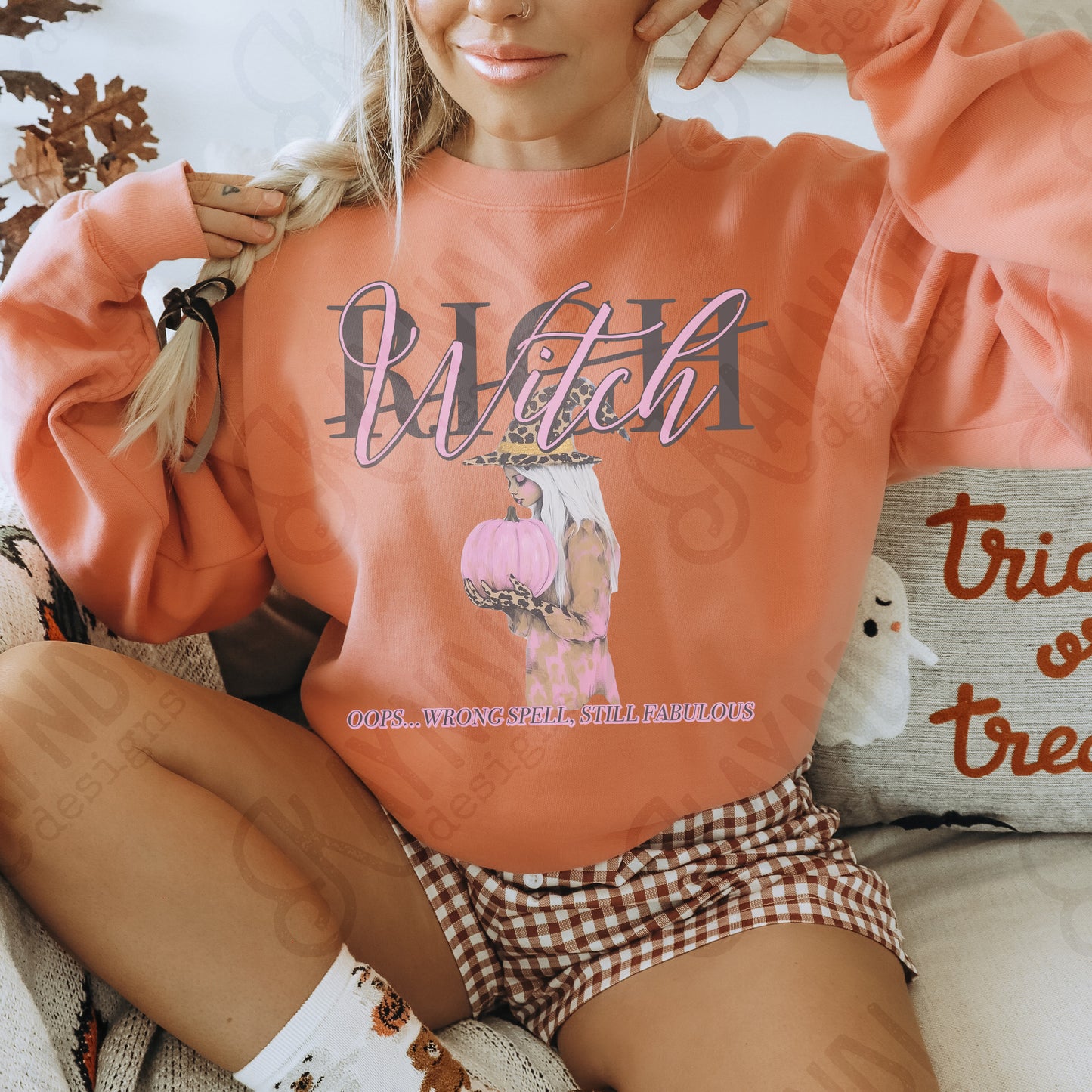Oops Wrong Spell Witch Sublimation Design PNG Digital Download Printable Halloween Sassy Witch