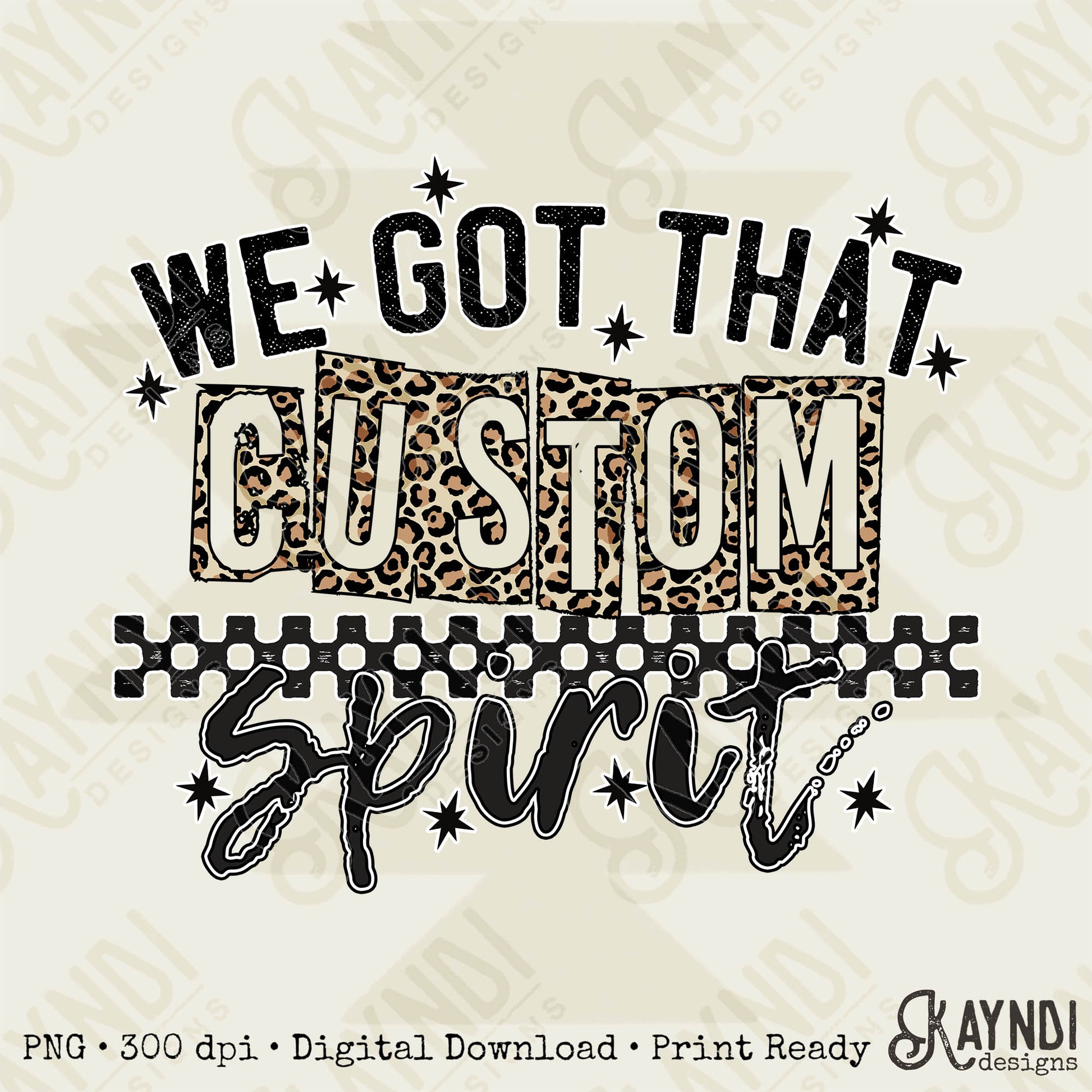 we got that custom spirit with a leopard print