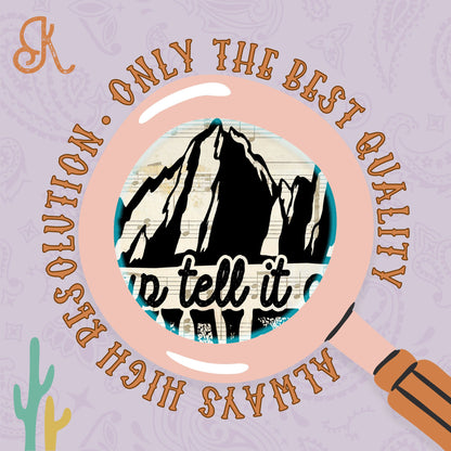 Old Time Screamin and Shouting Go Up Tell it on the Mountain Sublimation Design PNG Digital Download Printable Country Southern Christian