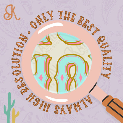 Howdy Howdy Howdy Sublimation Design PNG Digital Download Printable Western Country Rodeo Southern Preppy Girly Retro Pink Teal Yellow