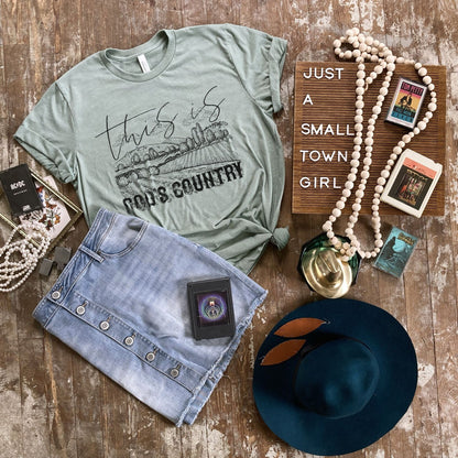 This is Gods Country | Sublimation Design PNG Digital Download Printable | Farm Farmer Country Southern Christian Faith Single Color Barn