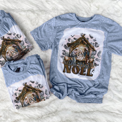 The First Noel Sublimation Design PNG Digital Download Printable Christmas Religious Nativity Baby Jesus Leopard Cheetah Faith