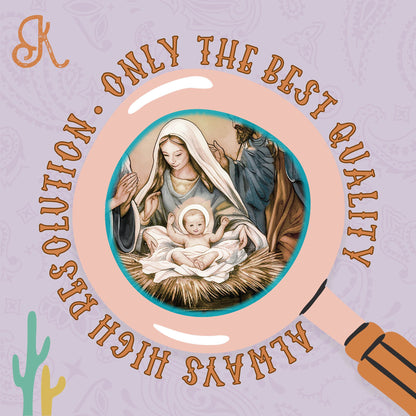 The First Noel Sublimation Design PNG Digital Download Printable Christmas Religious Nativity Baby Jesus Leopard Cheetah Faith