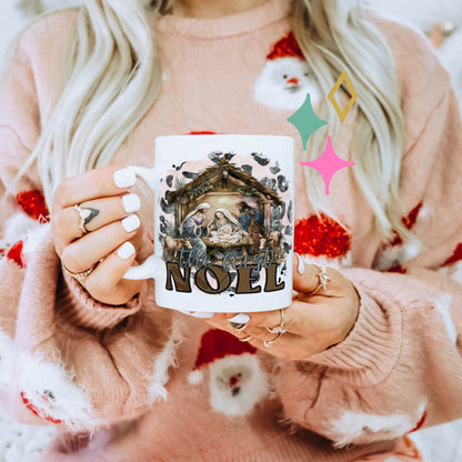 The First Noel Sublimation Design PNG Digital Download Printable Christmas Religious Nativity Baby Jesus Leopard Cheetah Faith