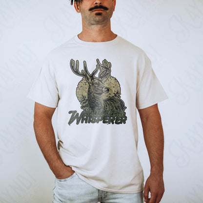 Whitetail Whisperer Sublimation Design PNG Digital Download Printable Mens Design Hunting Season Deer Hunter Guys Design Buck Antlers