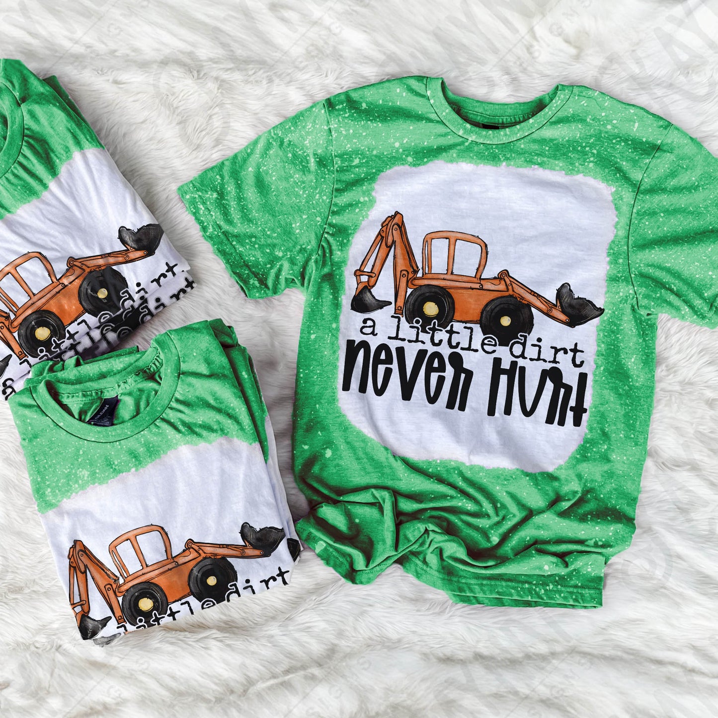 A Little Dirt Never Hurt Sublimation Design PNG Digital Download Printable Boys Children's Kids Toddler Tractor Baby Country Boy Toy Car