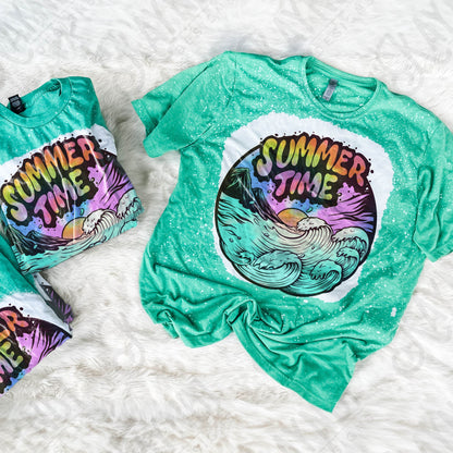 Summer Time Sublimation PNG, Digital Download, Printable Summer Waves, Beach Sunset, DIY Craft Design