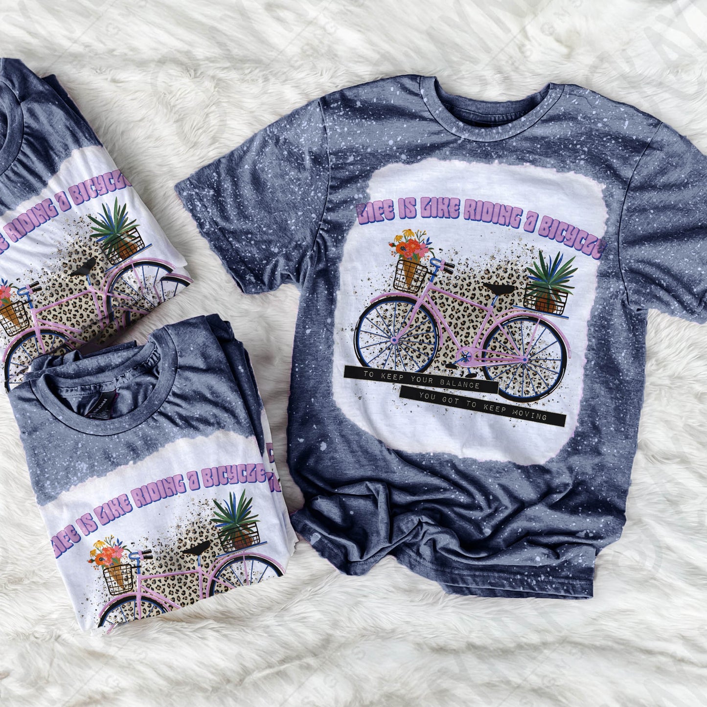 Life is like riding a Bicycle Sublimation PNG, Digital Download, Printable Inspirational, DIY Craft Design