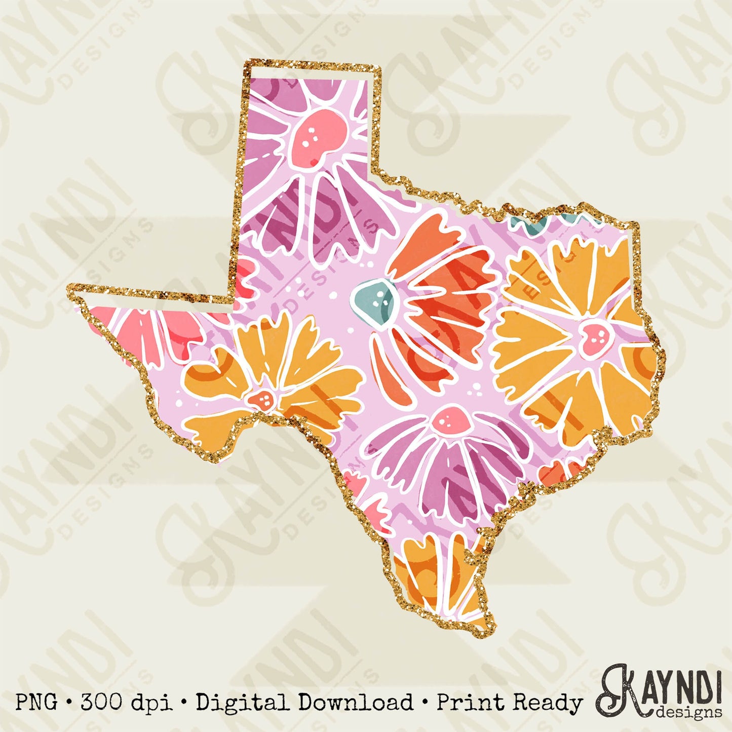 Floral Texas Sublimation PNG, Digital Download, Printable Texas, Vibrant State Pride, DIY Craft Design