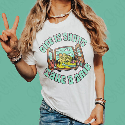 Life is short take a trip Sublimation PNG, Digital Download, Printable Travel, Mountain,