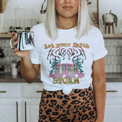 Let your faith roar louder than the storm Sublimation PNG, Digital Download, Printable Christian, Faith Based Art