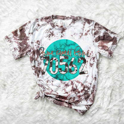 Custom Zip Code Design Sublimation PNG, Digital Download, Printable Western, State-Based Art, Vibrant, DIY Craft Design, Turquoise, Serape