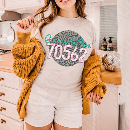 Custom Zip Code Design Sublimation PNG, Digital Download, Printable, State-Based Art, Vibrant, DIY Craft Design, Leopard, Stars, Preppy