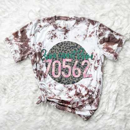Custom Zip Code Design Sublimation PNG, Digital Download, Printable, State-Based Art, Vibrant, DIY Craft Design, Leopard, Stars, Preppy